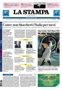 la stampa prima pagina 25 marzo 2020