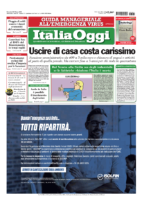 italia oggi prima pagina 25 marzo 2020