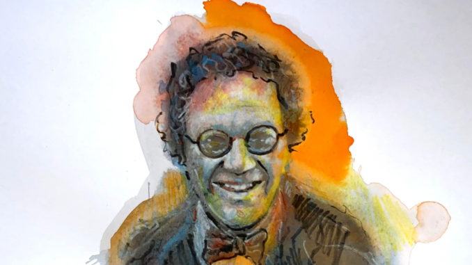 Philippe Daverio in un ritratto di Mario Vespasiani