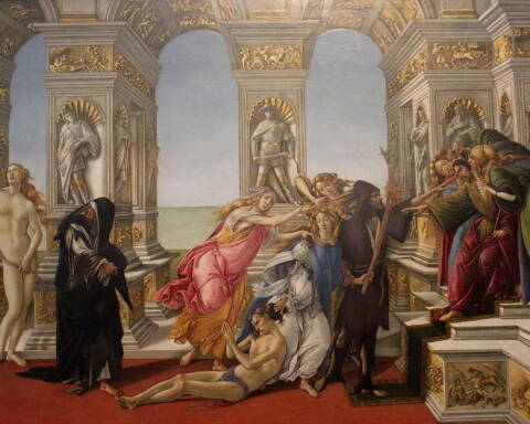 Sandro Botticelli, “Calunnia”, 1496, 62 x 91 cm