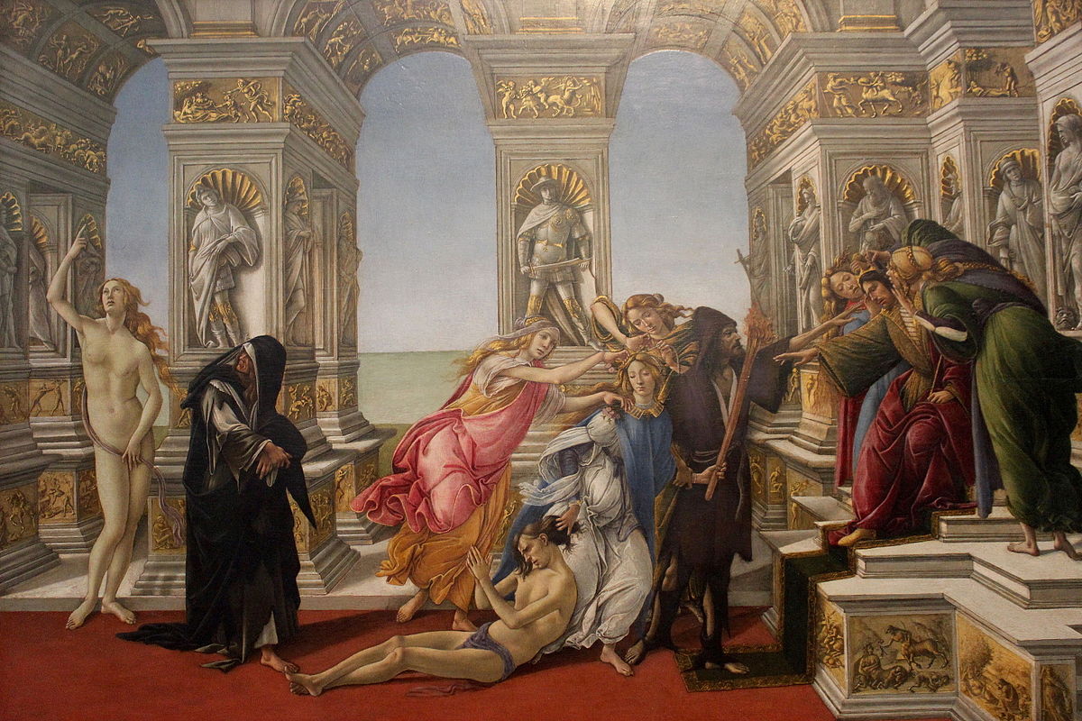 Sandro Botticelli, “Calunnia”, 1496, 62 x 91 cm