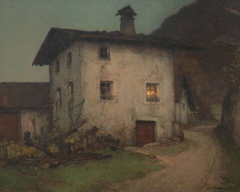 Jan Bogaerts, “Crepuscolo vicino a Merano”, 1931, 40 x 50
