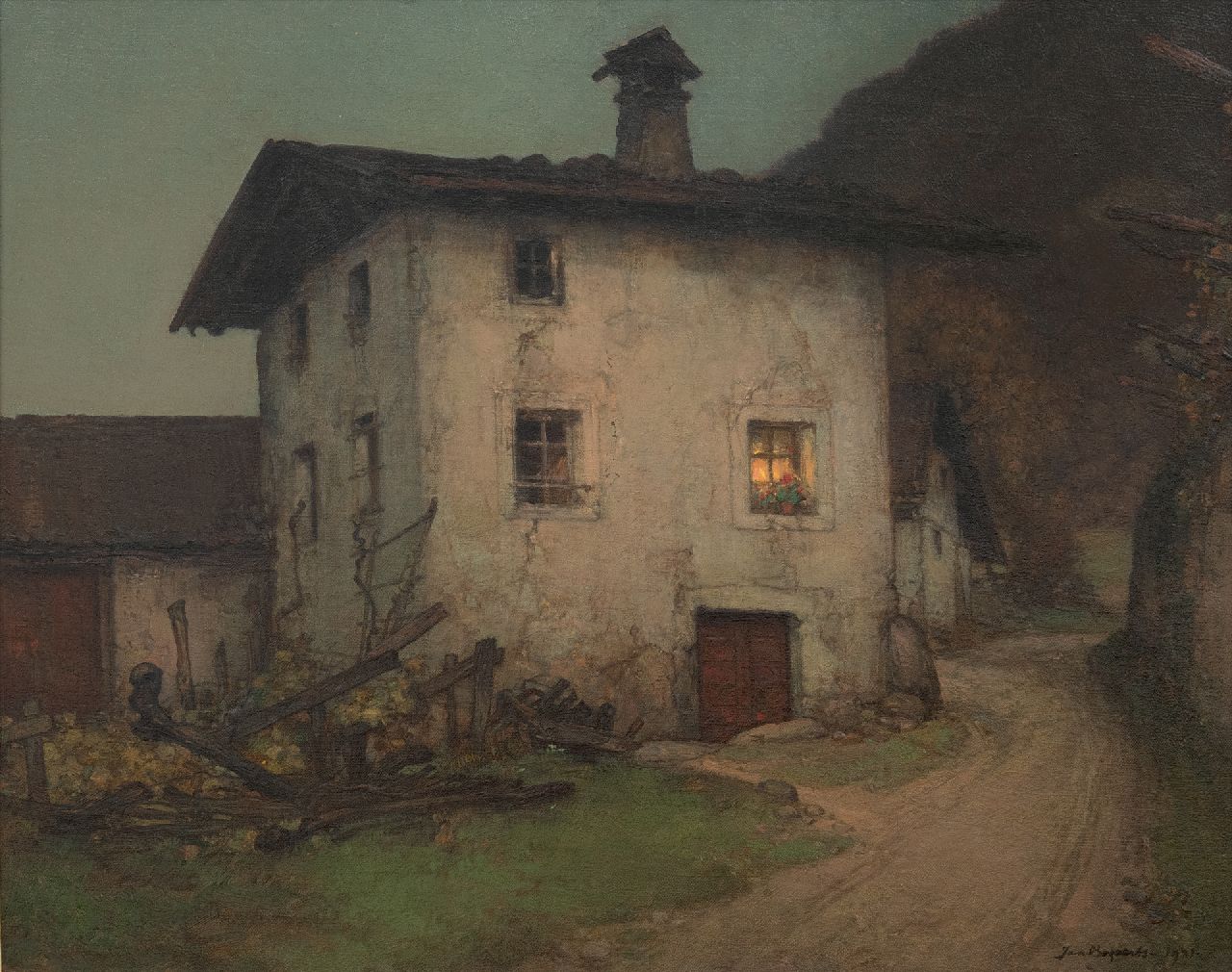 Jan Bogaerts, “Crepuscolo vicino a Merano”, 1931, 40 x 50