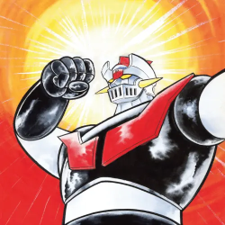 Disegno di Mazinga Z di Go Nagai (Ph. courtesy ufficio stampa Lucca Comics and Games - Lucca Crea)