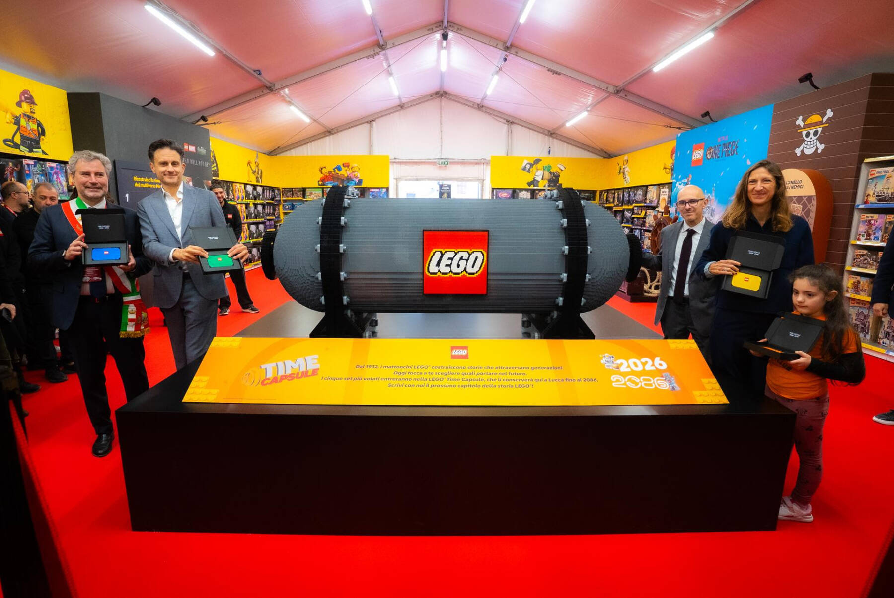 La capsula del tempo Lego (ph. courtesy Lucca Comics & Games - Lucca Crea)
